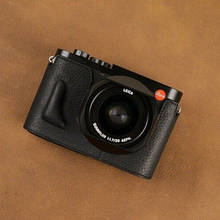 Ydgcam-capa para câmera, artesanal, couro legítimo, para leica q typ 116 leica q2, caixa de capa inferior monochrom 2024 - compre barato