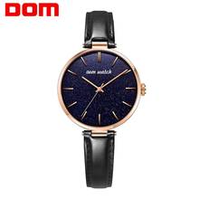DOM-reloj de pulsera de cuarzo para mujer, accesorio de lujo con diseño de cielo estrellado, a la moda 2024 - compra barato