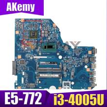 Материнская плата Akemy для ноутбука ACER Aspire E5-772 i3-4005U, 14276-1M SR1EK N16V-GM-B1 DDR3 2024 - купить недорого