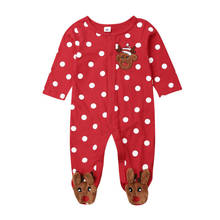 Newborn Baby Boy Girl Xmas Deer Romper Jumpsuit Overalls Warm Outfits Clothes 2024 - buy cheap