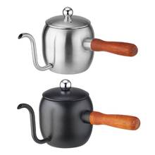 500ml Stainless Steel Mini Drip Coffee Pot Japanese Kettle with Wood Handle Kitchen Cafe Bar Tool 2024 - buy cheap