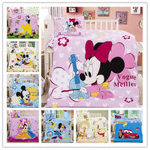 Disney 3PCS Baby cot 100% Cotton Bedding Sets Pink Minnie Mickey Mouse Princess Pooh Cartoon Quilt Cover Girls children 60x120cm 2024 - buy cheap