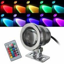 Luz LED RGB impermeable para jardín, fuente, piscina, estanque, foco superbrillante, lámpara subacuática con Control remoto, 10W 2024 - compra barato