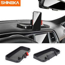 Shineka-suporte multifuncional para celular, ipad, acessório para console central automotivo, caixa de armazenamento gps, para dodge challenger 2015 + 2024 - compre barato