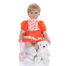 Boneca reborn bebê 60cm, bonecas de algodão realistas, recém-nascido, boneca para crianças, presente de natal e aniversário 2024 - compre barato