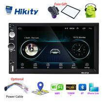 Hikity-Radio con GPS para coche, reproductor Multimedia con Android 8,1, 2 Din, 7 pulgadas, Universal, Bluetooth, Wifi, USB, FM, MirrorLink 2024 - compra barato