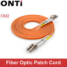 Onti cabo de remendo de fibra multicolor, cabo de remendo de fibra ótica de 1000mbps com empunhadura de fibra óptica om2 3m 10m 30m 2024 - compre barato