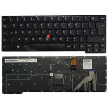 Teclado de ordenador portátil con retroiluminación, accesorio para lenovo thinkpad X1C, 2014x1, gen 2, tipo 20A7, 20A8, Reino Unido, nuevo 2024 - compra barato