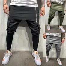 2019 новый стиль мужская приталенная модель повседневное Двухслойное спортивные штаны 2024 - купить недорого