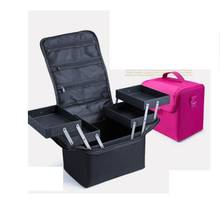 Large Capacity Women Makeup Suitcase Makeup Organizer Toiletry Cosmetic Bag Beautician Storage Box Portable Makeup Tool Suitcase 2024 - buy cheap