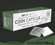 Caixa de armazenamento quadrada moeda, conjunto transparente com 50 cápsulas de suporte de moeda de plástico com 20 peças 2024 - compre barato