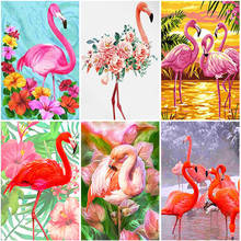 Full Square/Round Drill 5D DIY Diamond Painting Animal Red Flamingo Diamond Embroidery Rhinestones Diamant Painting Home Decor 2024 - buy cheap