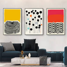 Pintura de decoración moderna para sala de estar, arte de puntos geométricos abstractos, lienzo Simple, pesadilla antes de Navidad, cocina 2024 - compra barato