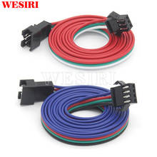 Cable conector LED JST SM de 3/4 pines, conector macho y hembra con Cable largo de 1m para tira LED RGB WS2812B WS2811 APA102 WS2801 5050 2024 - compra barato