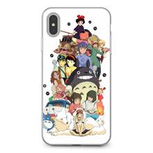Totoro Унесенные призраками Ghibli Miyazaki для iPhone 11 Pro 4 4S 5 5S SE 5C 6 6S 7 8 X XR XS Plus Max для iPod Touch мягкий чехол 2024 - купить недорого