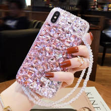 Funda de lujo para teléfono móvil Samsung, carcasa de lujo con diamantes de imitación de cristal, piedras 3D, para Samsung S6, S7, S8, S9, S10, S20, S21 PLUS, Note 5, 8, 9, 10, 20 2024 - compra barato