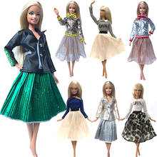 NK Hot Sale Newest Mix Doll Skirt Handmade Dress Fashion Coat Outfit  Party Gown For Barbie Accessories Doll Baby Toys 04G JJ 2024 - buy cheap
