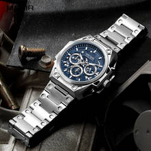 MEGIR Stainless Steel Watch Men Luxury Waterproof Wrist Watch Man relogio masculino Luminous Chronograph Quartz Watches часы 2024 - buy cheap