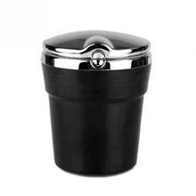 Portable Car Cigarette Ashtray With Cover Lights Detachable Stainless Steel Ashtray Cup Holder For Outdoor Camping Picnic 2024 - buy cheap