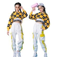 Kids Girls Hip Hop Jazz Street Dance Clothes Crop Sports Hoodie Sweatshirt Top /Vest/Joggers Pants  Stage Performance Wear 2024 - buy cheap