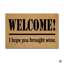 Doormat Entrance Floor Mat Funny Doormat Welcome I Hope You Brought Wine Door mat Decorative Indoor Outdoor Doormat 2024 - buy cheap