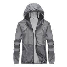 Тонкая мужская куртка, модная новинка, Мужская быстросохнущая куртка, защитная куртка, Мужская ветровка с капюшоном, Солнцезащитная куртка, M-4XL 2024 - купить недорого
