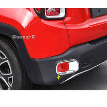 For Jeep Renegade 2016 2017 2018 2019 2020 Car Body ABS Chrome Cover Trim Back Tail Rear Fog Light Lamp Frame Stick Parts 2pcs 2024 - buy cheap