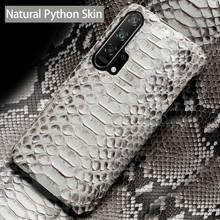 Leather Phone Case For Huawei Honor 30 30S X10 20 20i 10 10i 9 8 Lite 9X 8X Max 7X 7A V30 Pro V20 V10 Natural Python Snake Skin 2024 - buy cheap