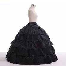5-layer Lotus Leaf Skirt Bride Wedding Dress Petticoat Lolita Drawstring Adjustable High Waist Long Chemise N84D 2024 - buy cheap