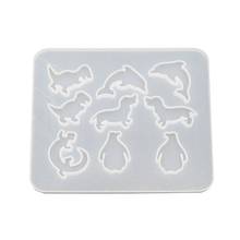 Resin Silicone Molds Pendant Making DIY Crystal Epoxy Mold Small Dinosaur Dolphin Earrings Mould 2024 - buy cheap