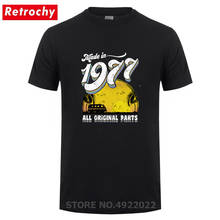 Retro clássico 42th presente de aniversário vintage 1977 todas as peças originais t camisas casual homem personalizado camiseta de algodão confortável 2024 - compre barato