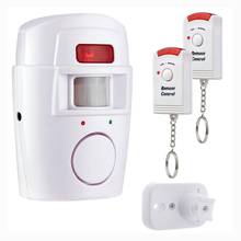 PIR Motion Sensor Alarm Wireless Home Garage Caravan 2 Remote Controls Security PIR Motion Detectors for Home Caravans 2024 - buy cheap