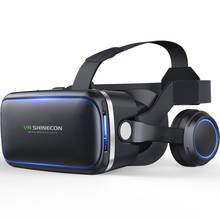 Шлем виртуальной реальности VR Shinecon 6,0 3D, стереогарнитура с поворотом на 360 градусов для смартфонов Android /IOS с диагональю 4,7-6,0 дюймов, Очки виртуальной реальности 2024 - купить недорого