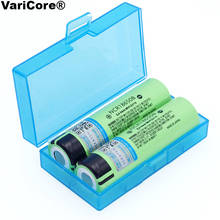 Varicore original novo 18650 ncr18650b recarregável li-ion bateria 3.7v 3400mah para baterias lanterna + caixa de armazenamento 2024 - compre barato
