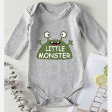 Jumpsuit for Toddler Newborn Girl Outfit Print Little Monster Kids Clothing One Piece Winter Romper Infant Shower Gifts 2024 - buy cheap