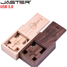 JASTER USB 3.0 customer LOGO wooden Cross +box  Flash Drive memory stick pendrive 16GB 32GB 64GB Crosses  drive gift 2024 - buy cheap