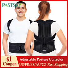 Corretor de postura ajustável, cinta para ombros, lombar, homens, mulheres, cinta de correção de postura 2024 - compre barato
