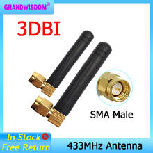 433MHz Antenna 2.5dbi SMA Male Connector 433 MHz antena Small size elbow rubber antenne Wireless Receiver waterproof for Lorawan 2024 - buy cheap