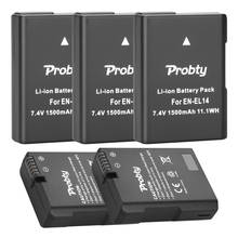 Probty-Batería de EN-EL14 EL14 AKKU para Nikon P7800, P7700, P7100, P7000, D5500, D5300, D5200, D3200, D3300, D5100, D3100, Df, 5 uds. EN-EL14a 2024 - compra barato