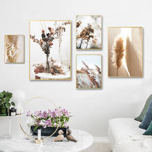 Dried Flower Plant Beige Reed Wheat Nordic Posters And Prints Wall Art Canvas Painting Wall Pictures For Living Room Home Decor 2024 - buy cheap