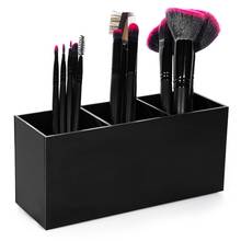 3 Slot Cosmetics Brush Storage Case Acrylic Makeup Tools Holder Organizer Box 2024 - buy cheap
