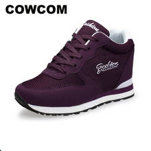 COWCOM Women's Shoes Sneakers Leisure Increased Single Women's Shoes High Top Sneakers  Shoes Woman  Women Wedge Shoes CYL-101 2024 - buy cheap