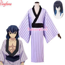 Anime Demon Slayer / Kimetsu no Yaiba Hashibira Inosuke Bathrobe Kimono Cosplay Costume Unisex Halloween FreeShipping 2020 New 2024 - buy cheap