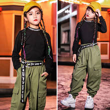 Hip Hop Kids Dance Costume Suit Hip Hop Crop Top Pants Children's Jazz Dance Costume School Stage Performance Street Wear VDB960 2024 - buy cheap