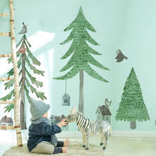 Свежие наклейки на стену в виде рождественской елки, домашний декор, фон для спальни, гостиной, настенные наклейки для украшения мебели 2024 - купить недорого