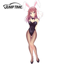 JumpTime-pegatinas de vinilo para coche, calcomanía Sexy de chica de conejo, Sakura Trick, Anime, belleza, accesorios de estilo para ventana, 13cm x 4,2 cm 2024 - compra barato