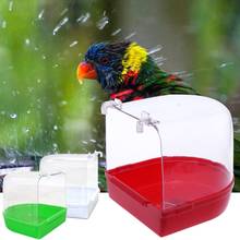 Попугай ванна для птицы коробка птичья клетка Ванна Душ стоящий ящик Корзина для мытья 2024 - купить недорого