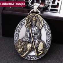 Men Women Pendant Real Pure 925 Sterling silver Jewelry Lucky Buddha Mantra Creative Dizang Bodhisattva Necklace Pendant 2020 P3 2024 - buy cheap