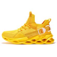 Zapatillas deportivas de goma para hombre, zapatos deportivos de talla grande, color amarillo, GMD-0910 de gimnasio, Verano 2024 - compra barato