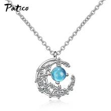 New Design AAA Zircon Moon Pendant Necklaces Charm 925 Sterling Silver Clavicle Chain Necklace Lucky Jewelry For Women Gifts 2024 - buy cheap
